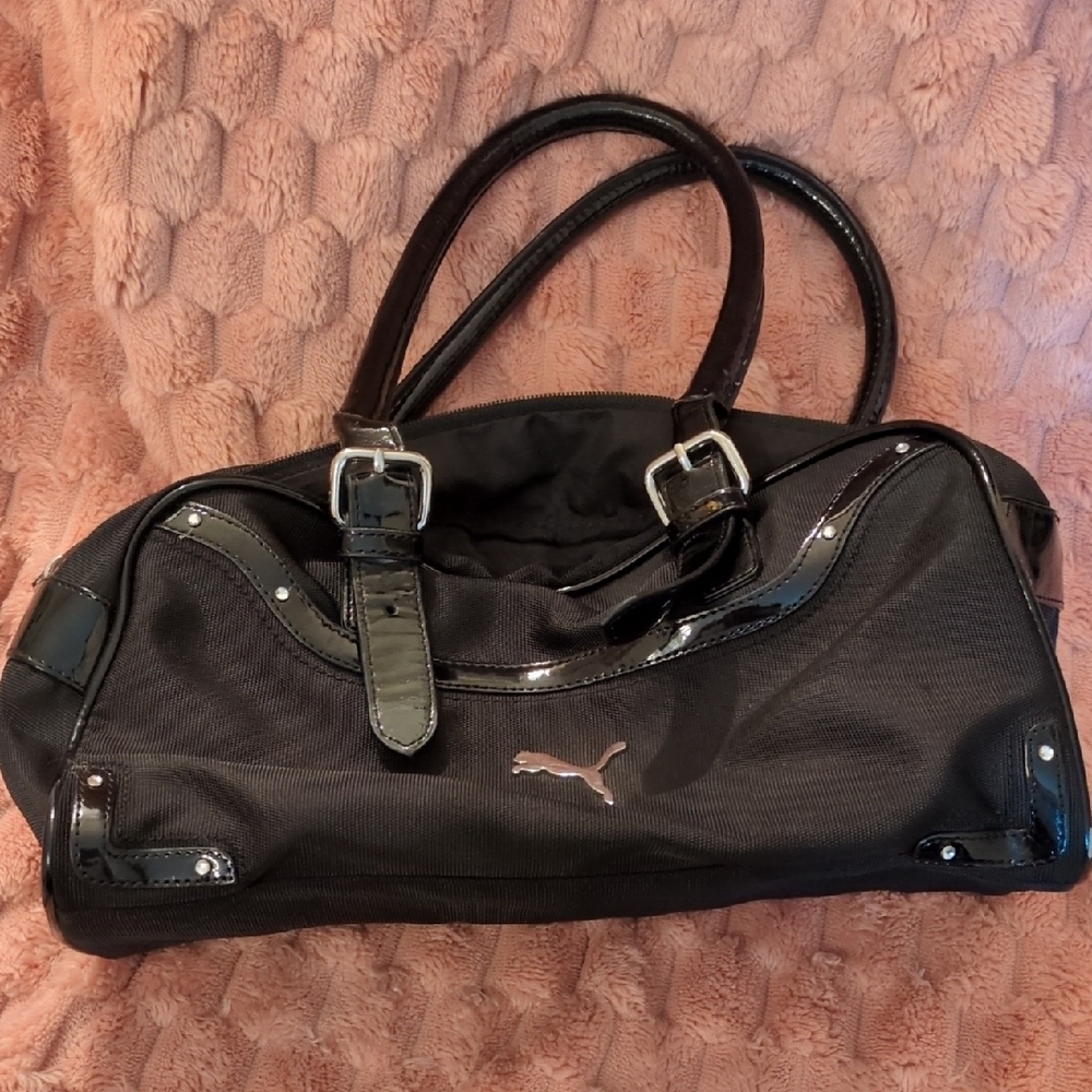 Puma Black Tote with Glossy Accents